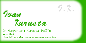 ivan kurusta business card